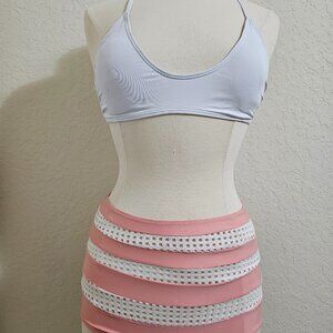 2 piece retro inspired pink bikini